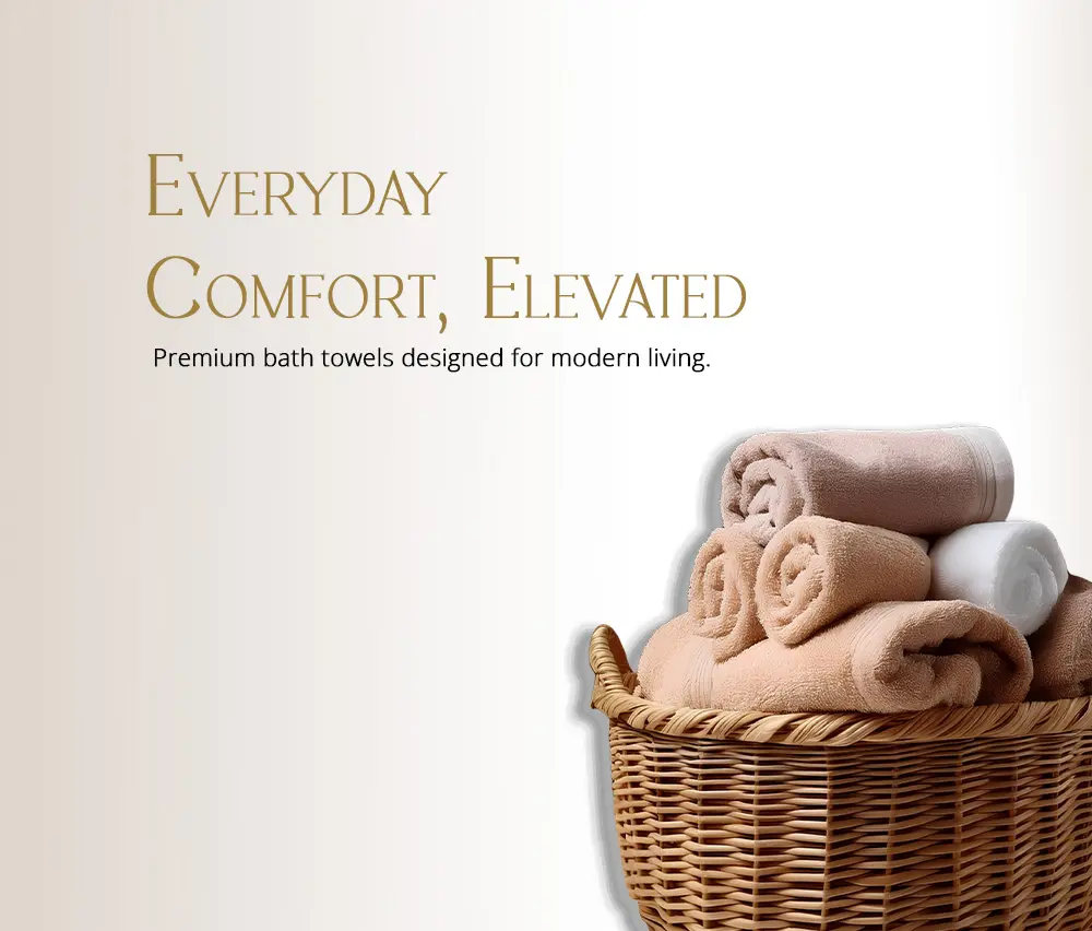 Luxury bath towel sets available in large bath towel size for hotels, spas, gyms and corporate gifting. Custom logo bath towels manufactured in India for bulk wholesale orders.