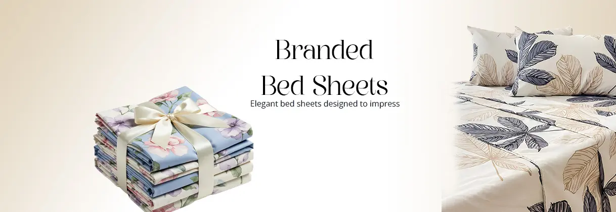 Custom printed bed sheets with logo, photo and personalised designs for businesses, hotels and promotional branding.