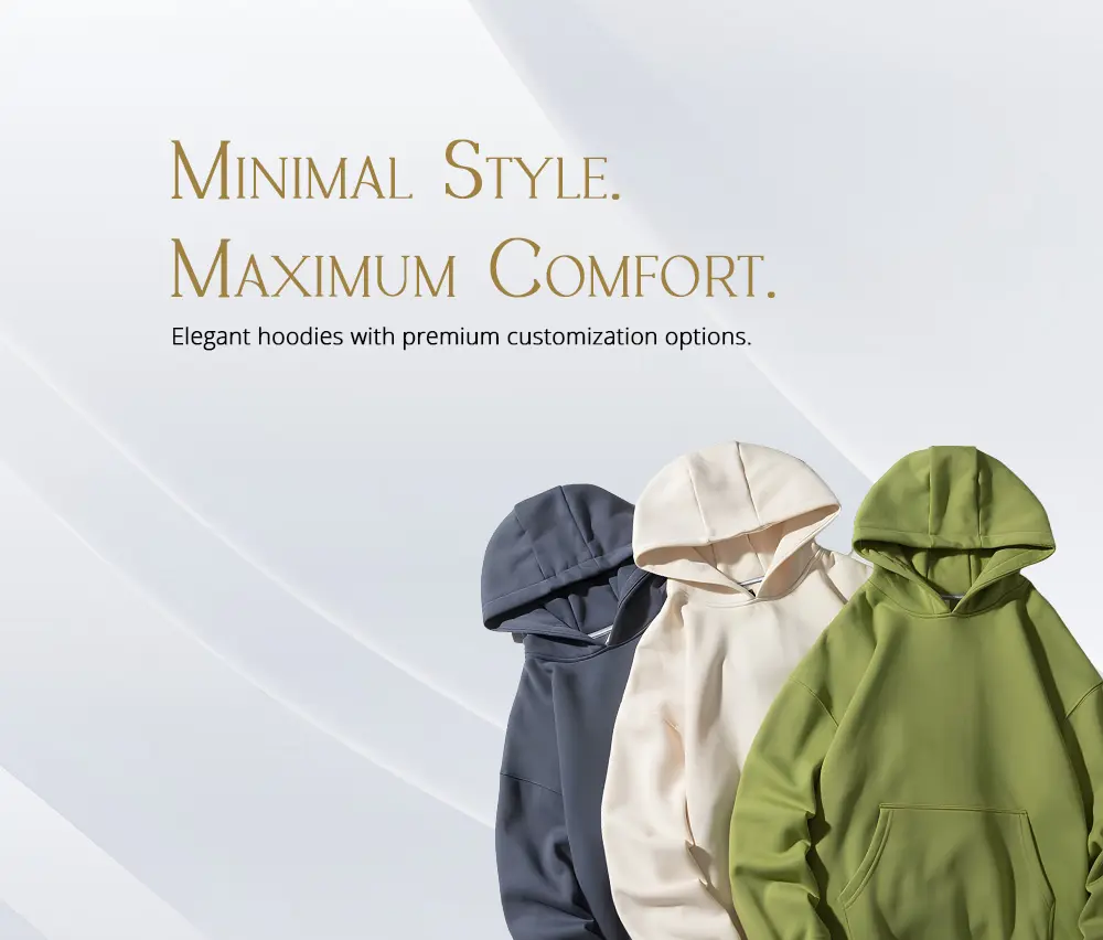 Custom printed hoodies in multiple colors with premium customization