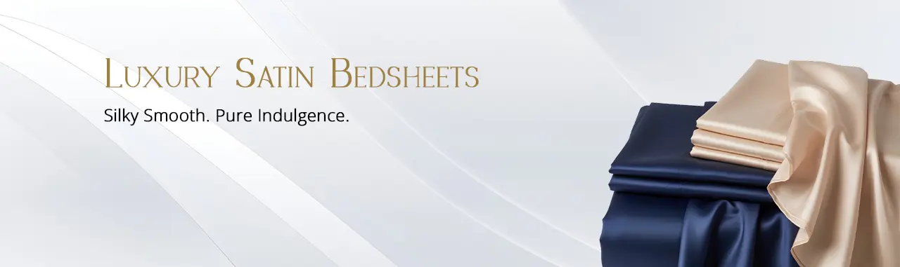 Luxury custom satin bed sheets for wholesale and hotel use in India