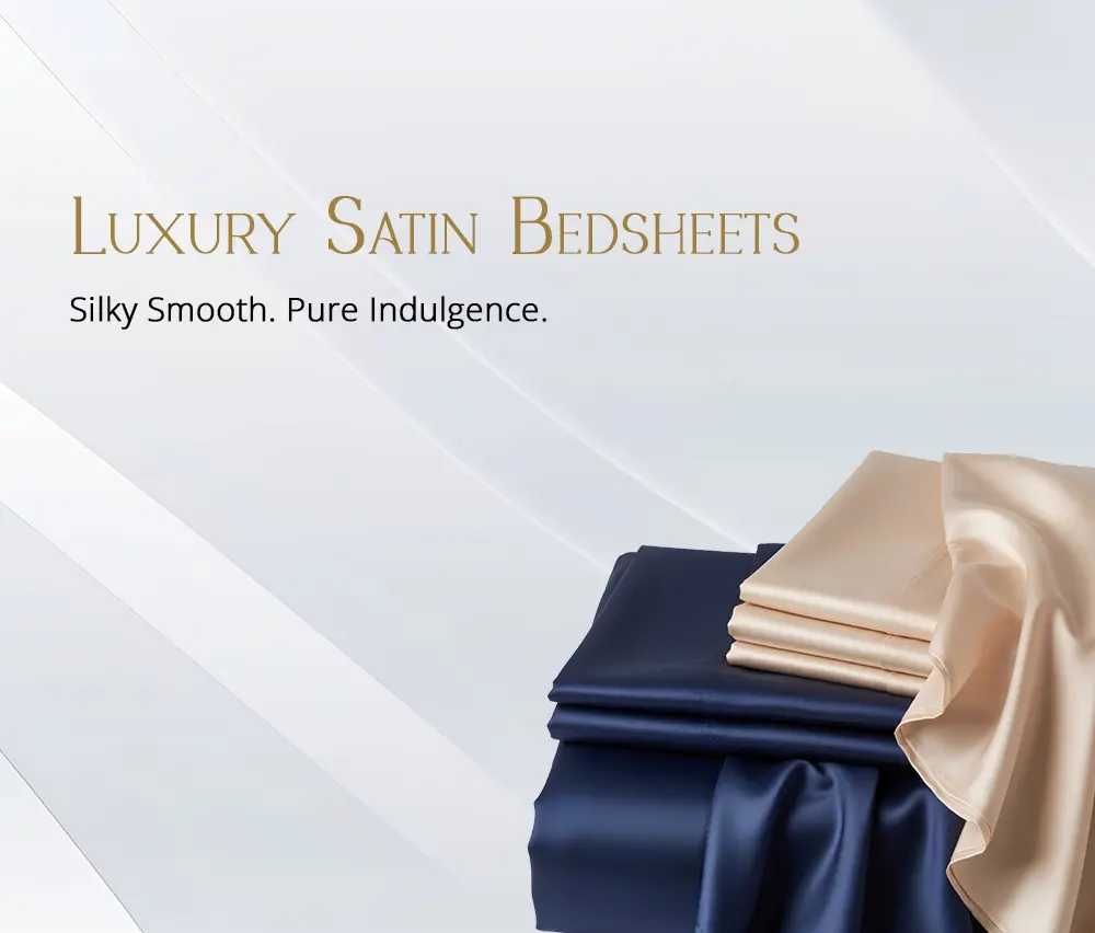 Luxury custom satin bed sheets and premium satin bedding for hotels in India