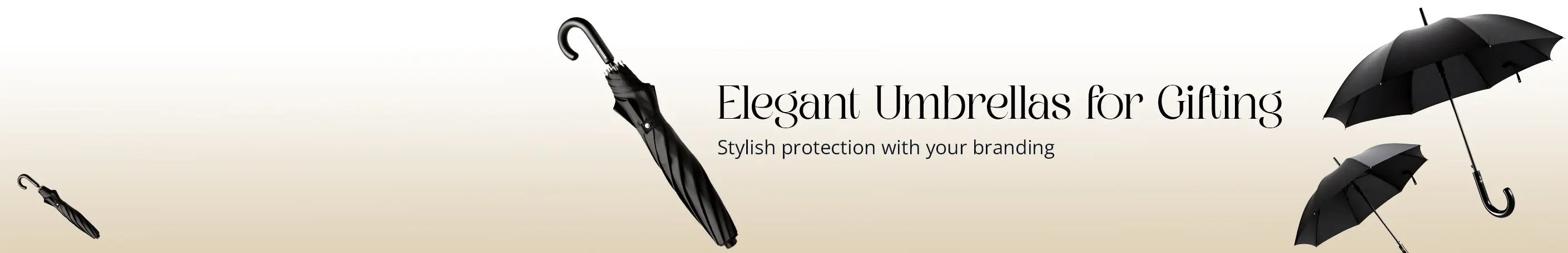 Elegant custom umbrellas for corporate gifting with company branding