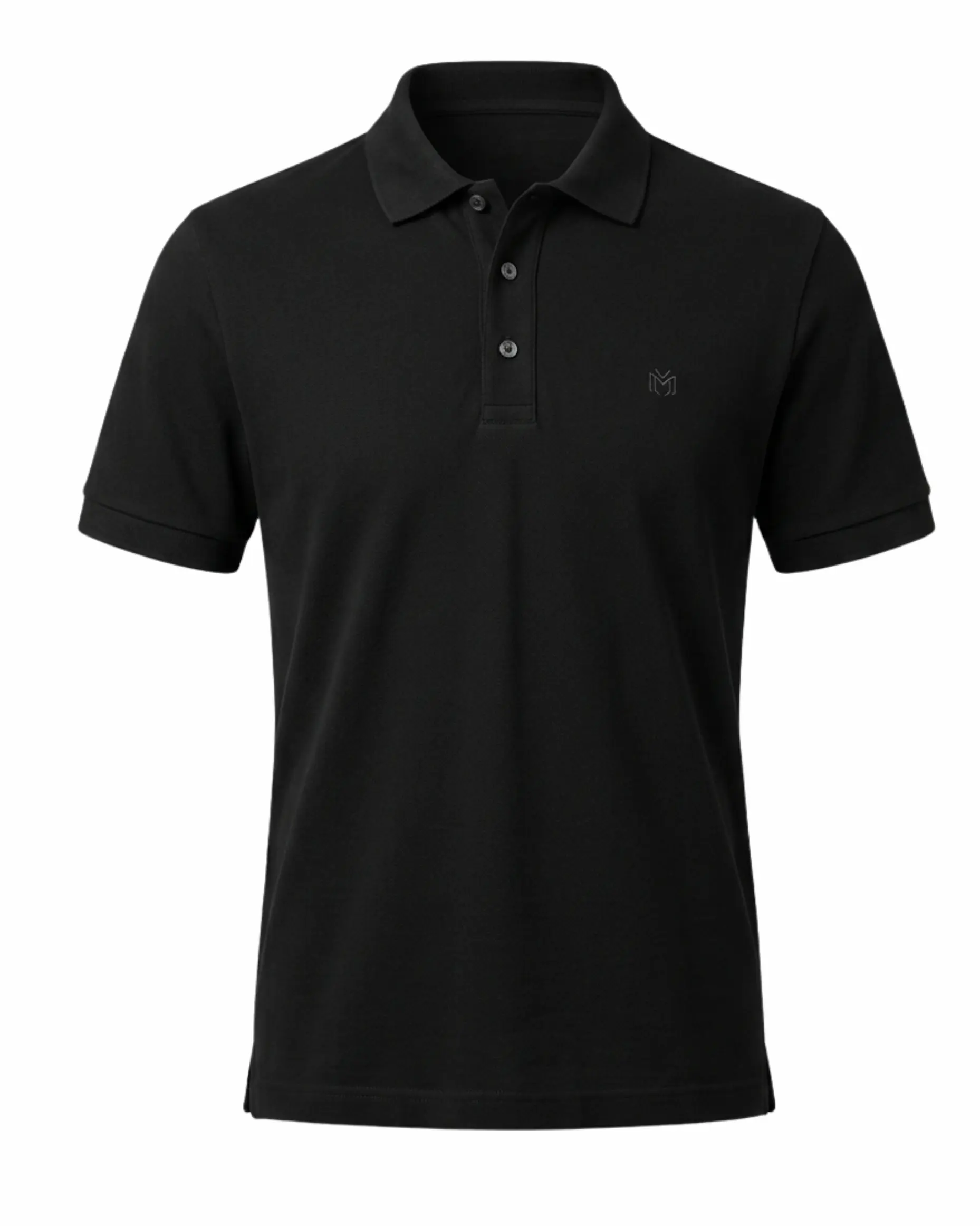 Black Corporate Polo T-Shirt for Logo Printing, Employee Uniforms and Bulk Promotional Orders