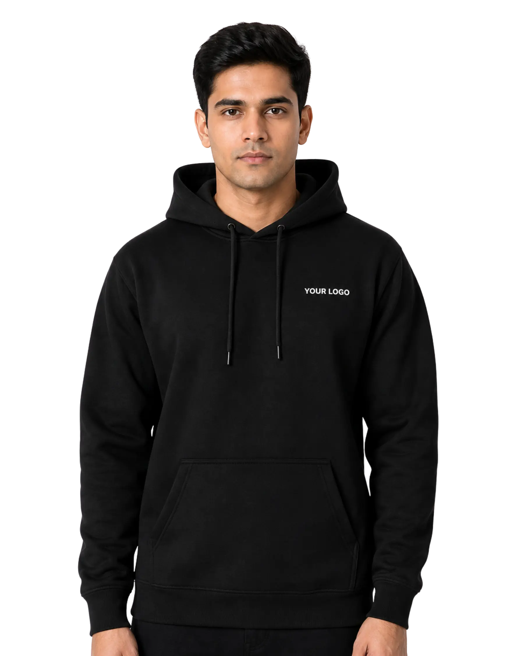 black hoodie to print logo