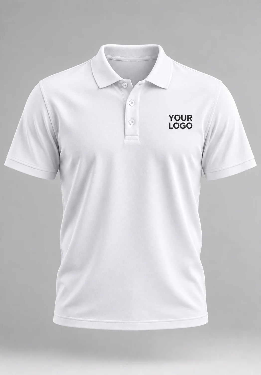 classis White cotton polo shirt for men with classic collar with stylish look