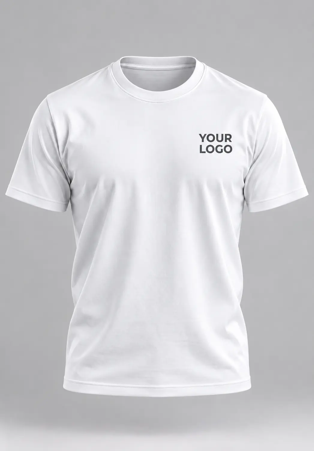 Classic White Custom Printed T Shirt with logo for businesses events teams and promotions
