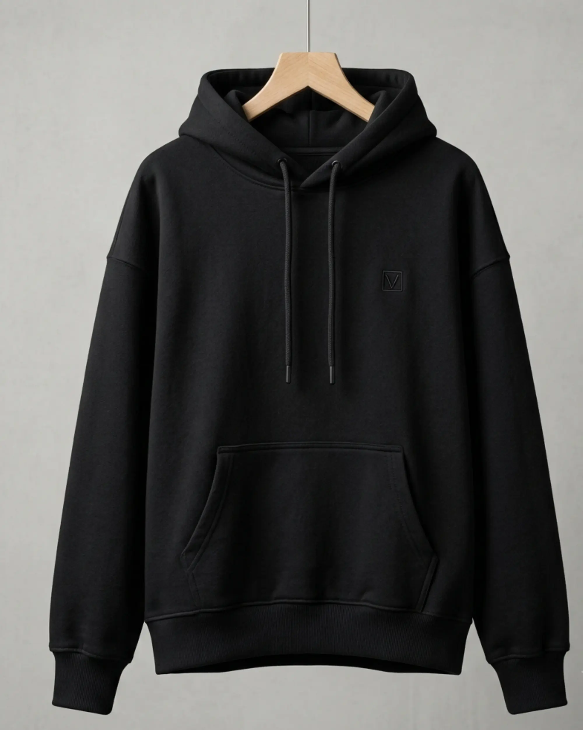 Embroidered Hoodie Custom in Stylish Black Colour for Men & Women
