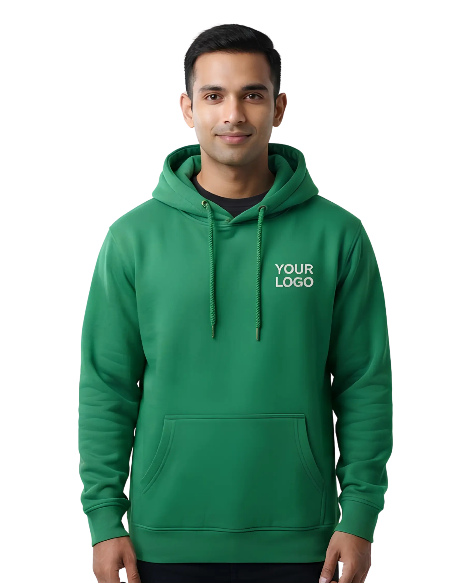 custom embroidered hoodie green