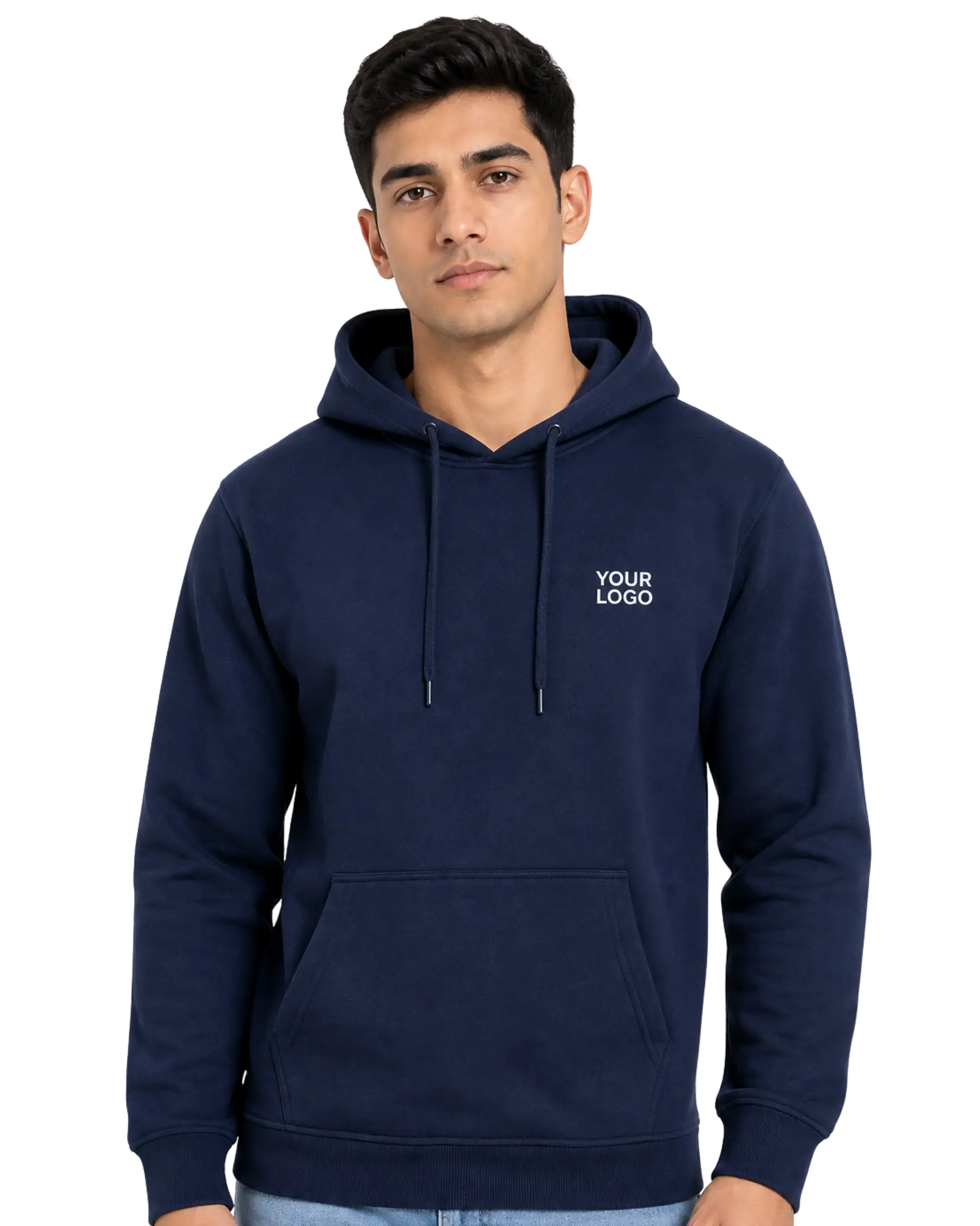 navy blue color hoodie mens