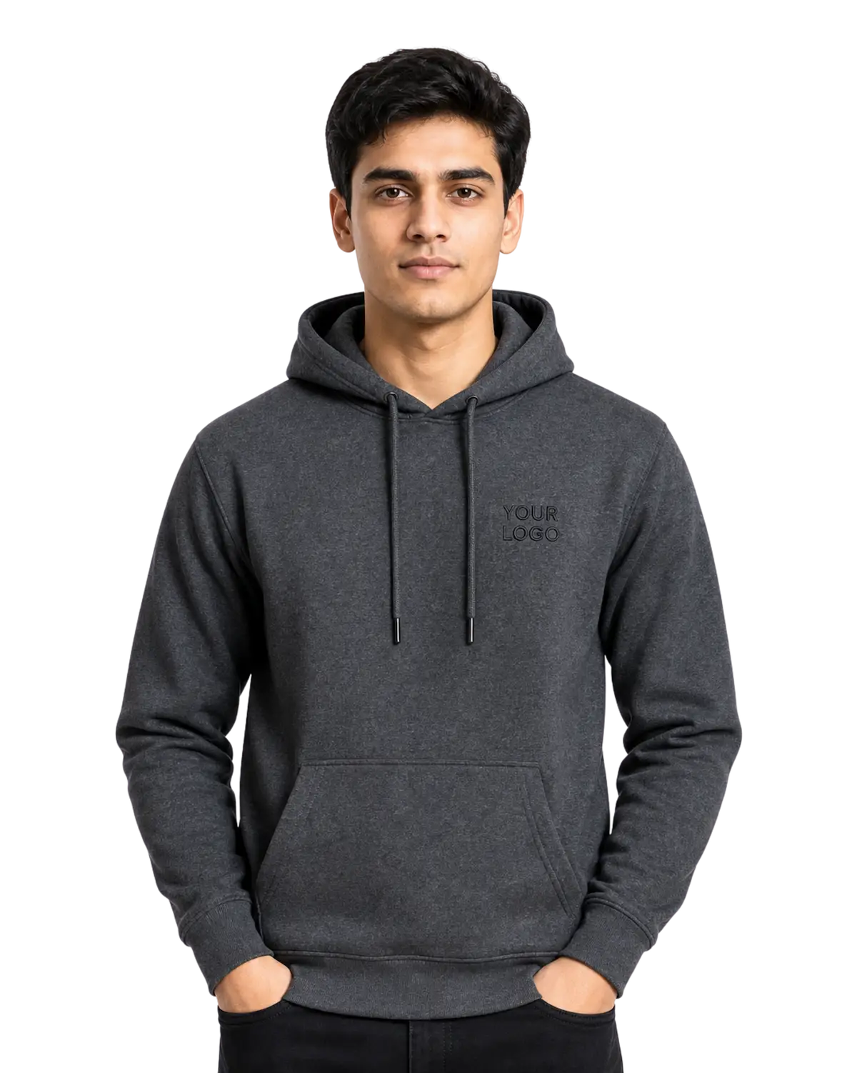 grey color hoodie charcoal