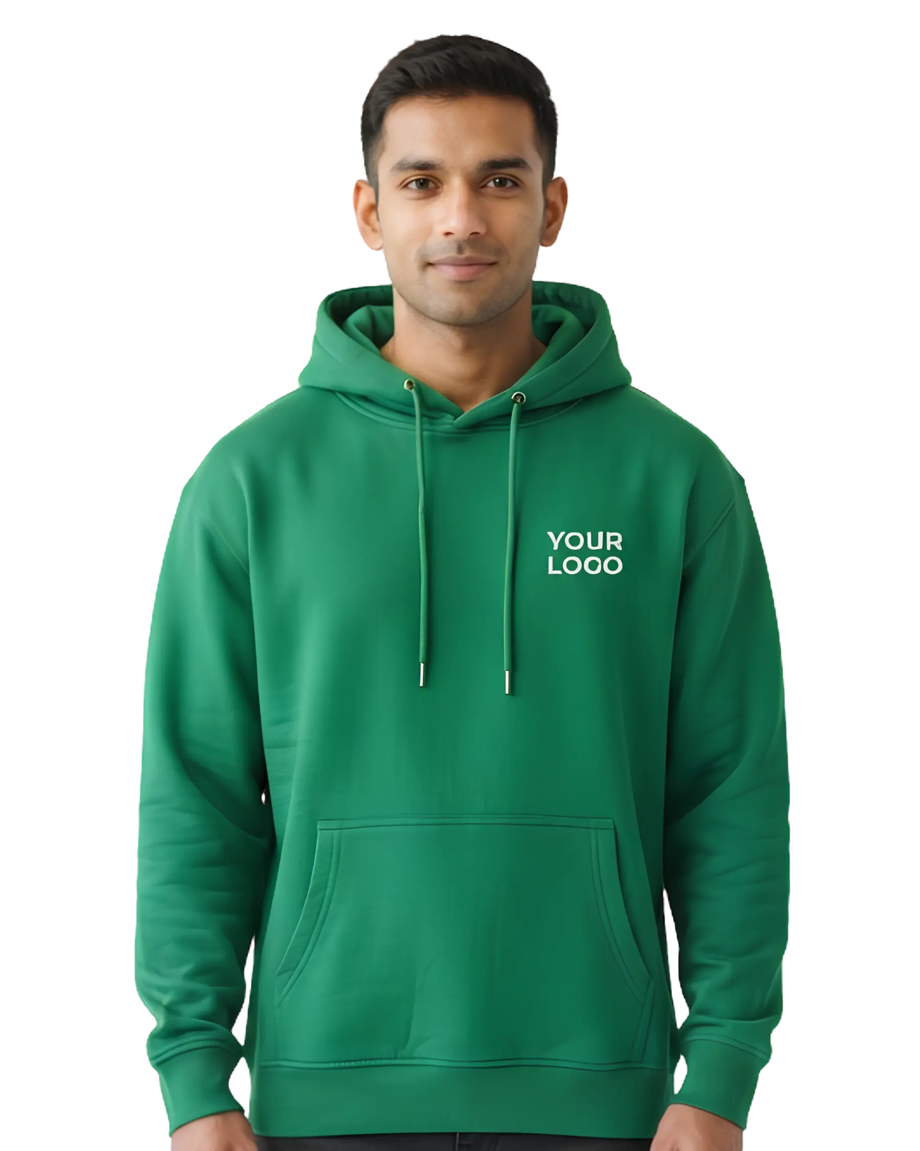 hoodie printed logo green