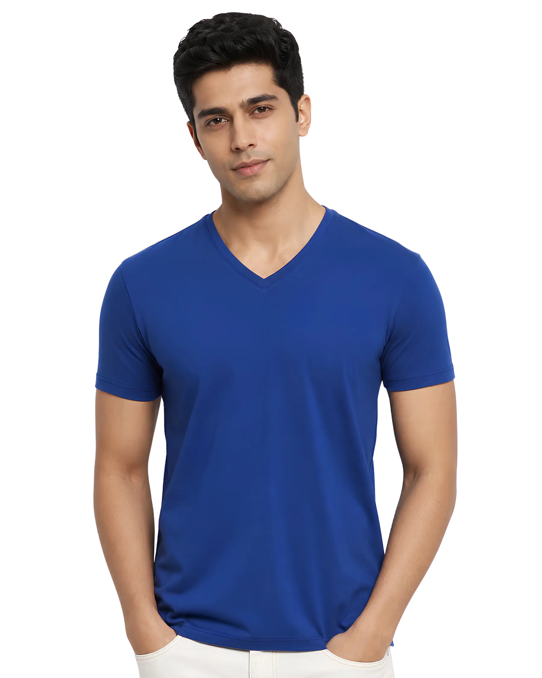 Men's V Neck T Shirts for Custom Business & Team Branding - Detail view