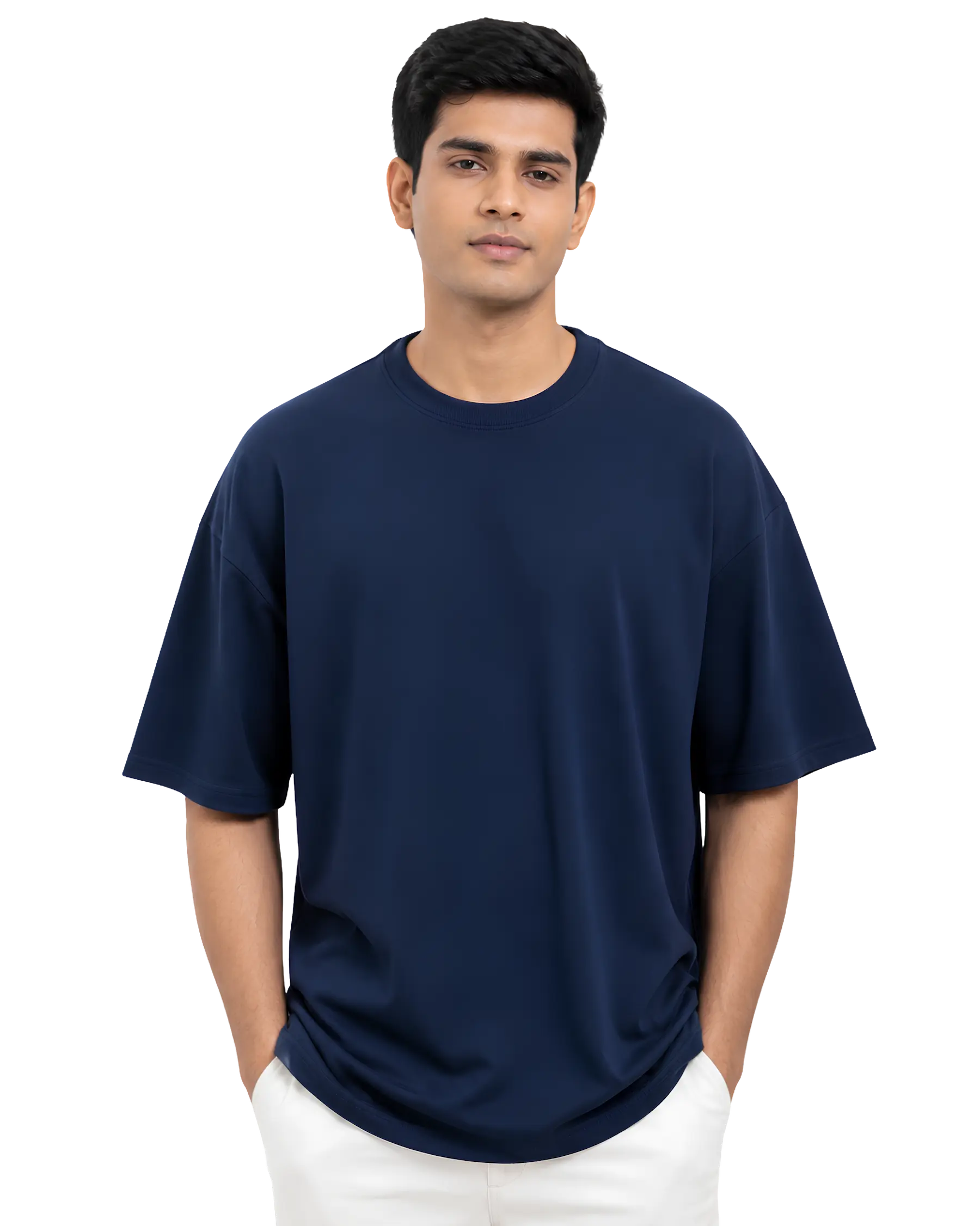 Navy blue oversized t shirt for men for corporate and promotional apparel