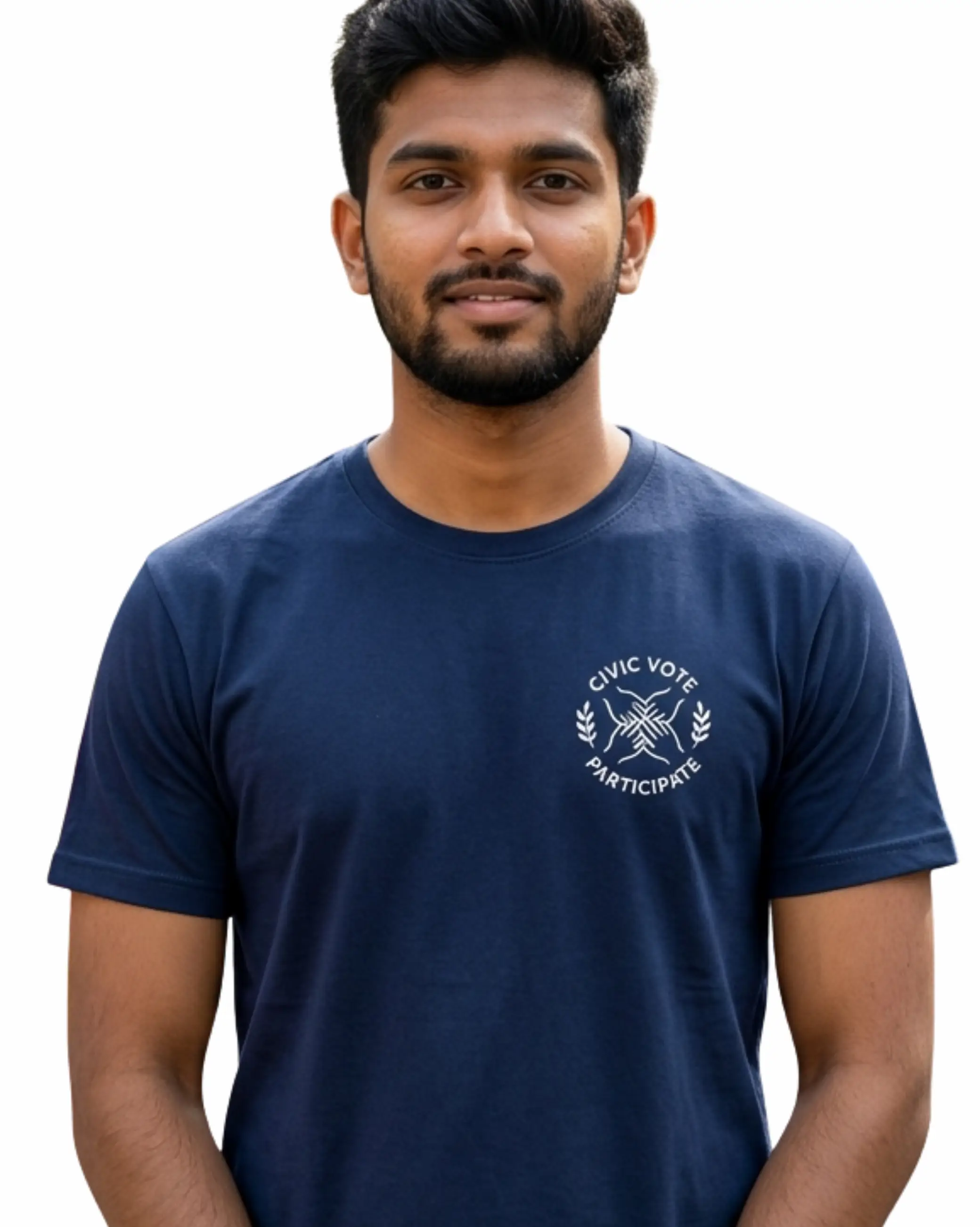 Navy Election T Shirts for Men with political branding and custom campaign printing in India