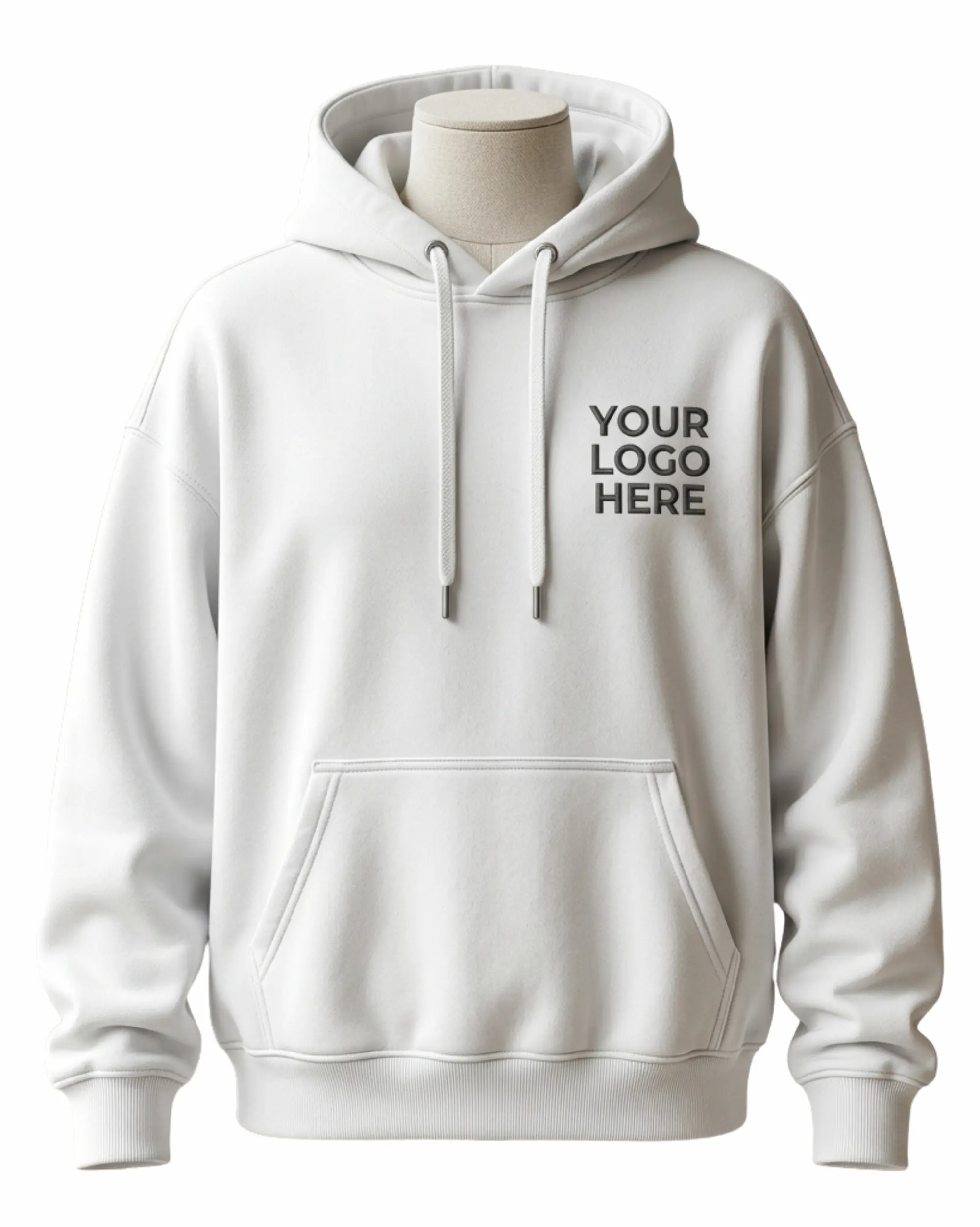 Off-white oversized hoodies for women with custom logo design for personalized hoodie styling