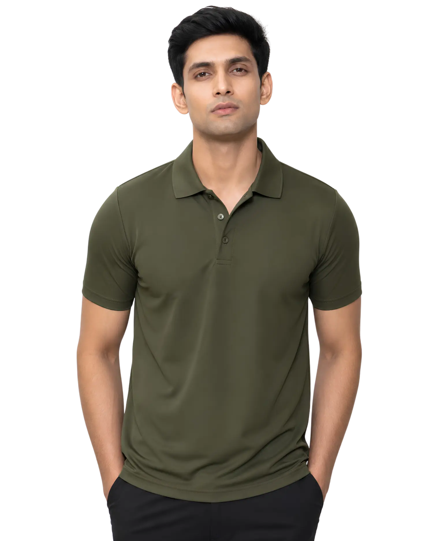 Cotton Polo T - Shirts for Men for Custom Business Branding - Detail view