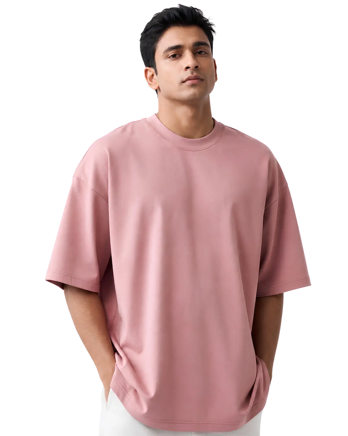 Pink plain oversized t shirt for men for custom merchandise