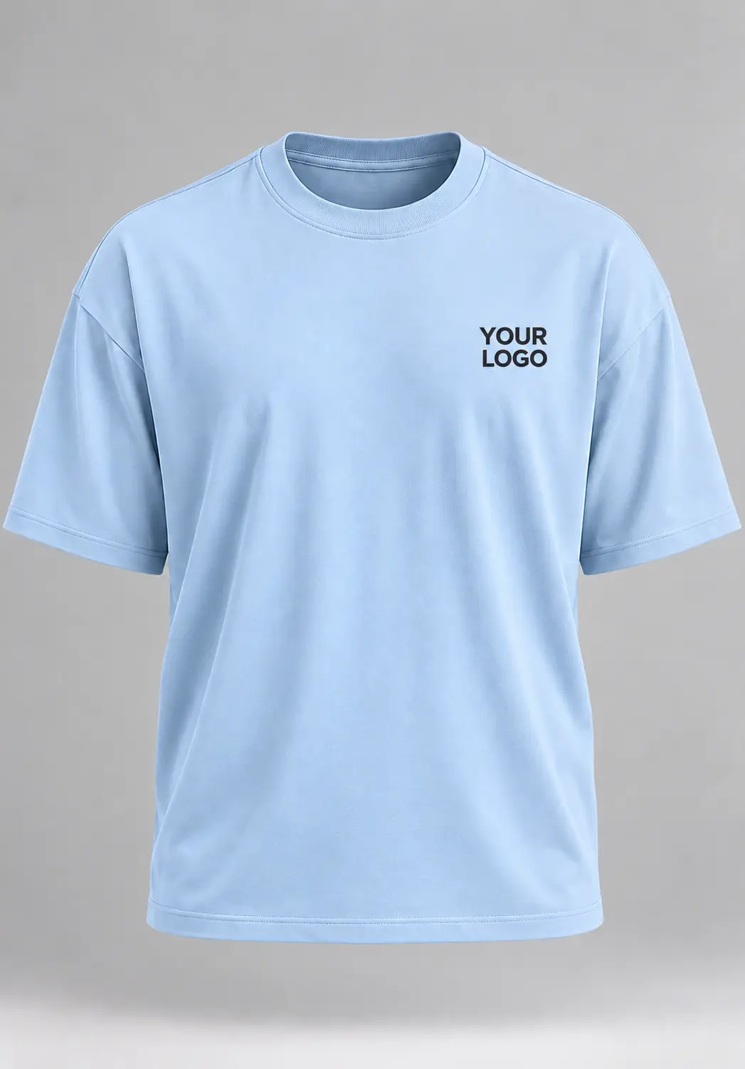 blue plain oversized t shirt for men for custom branding in bulk