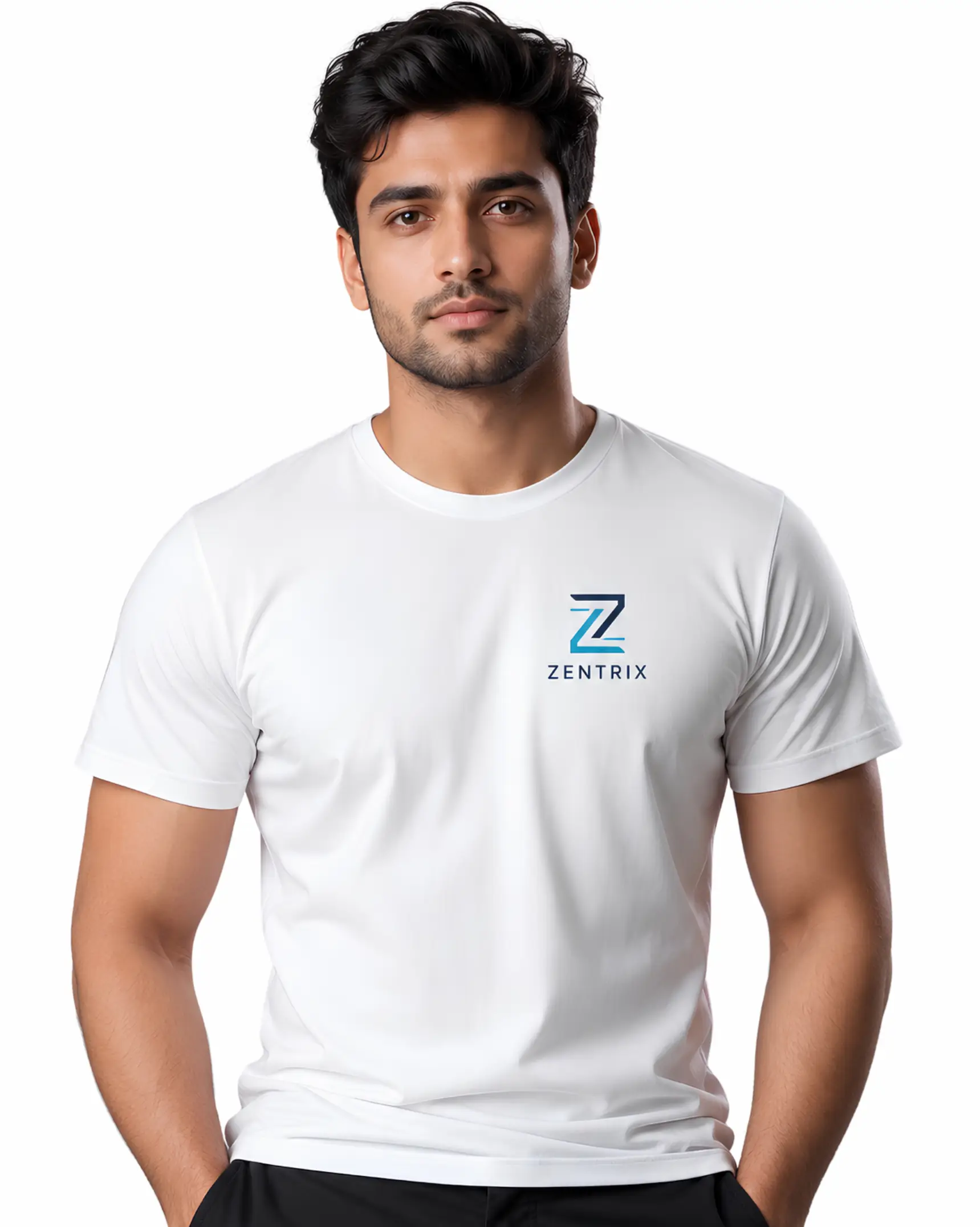 Plain White T Shirt for Men with half sleeves for everyday casual wear