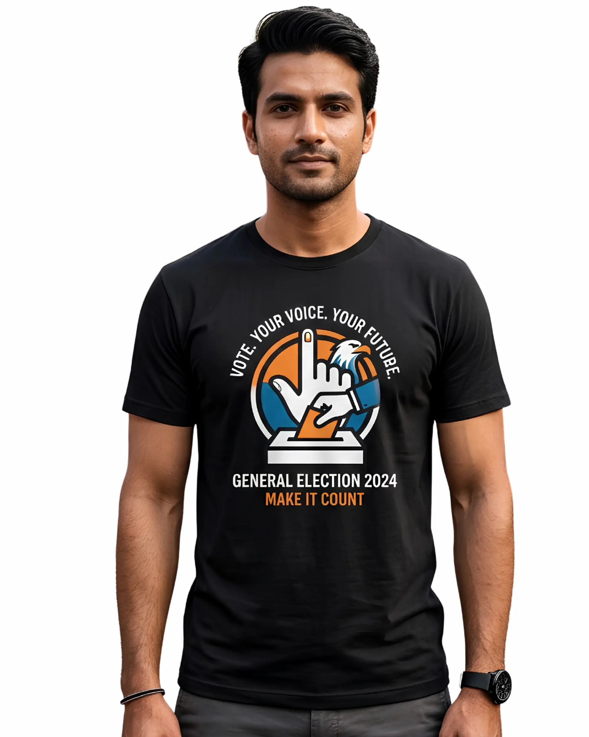Political Party Election T Shirts for Men with custom campaign graphics for election promotions