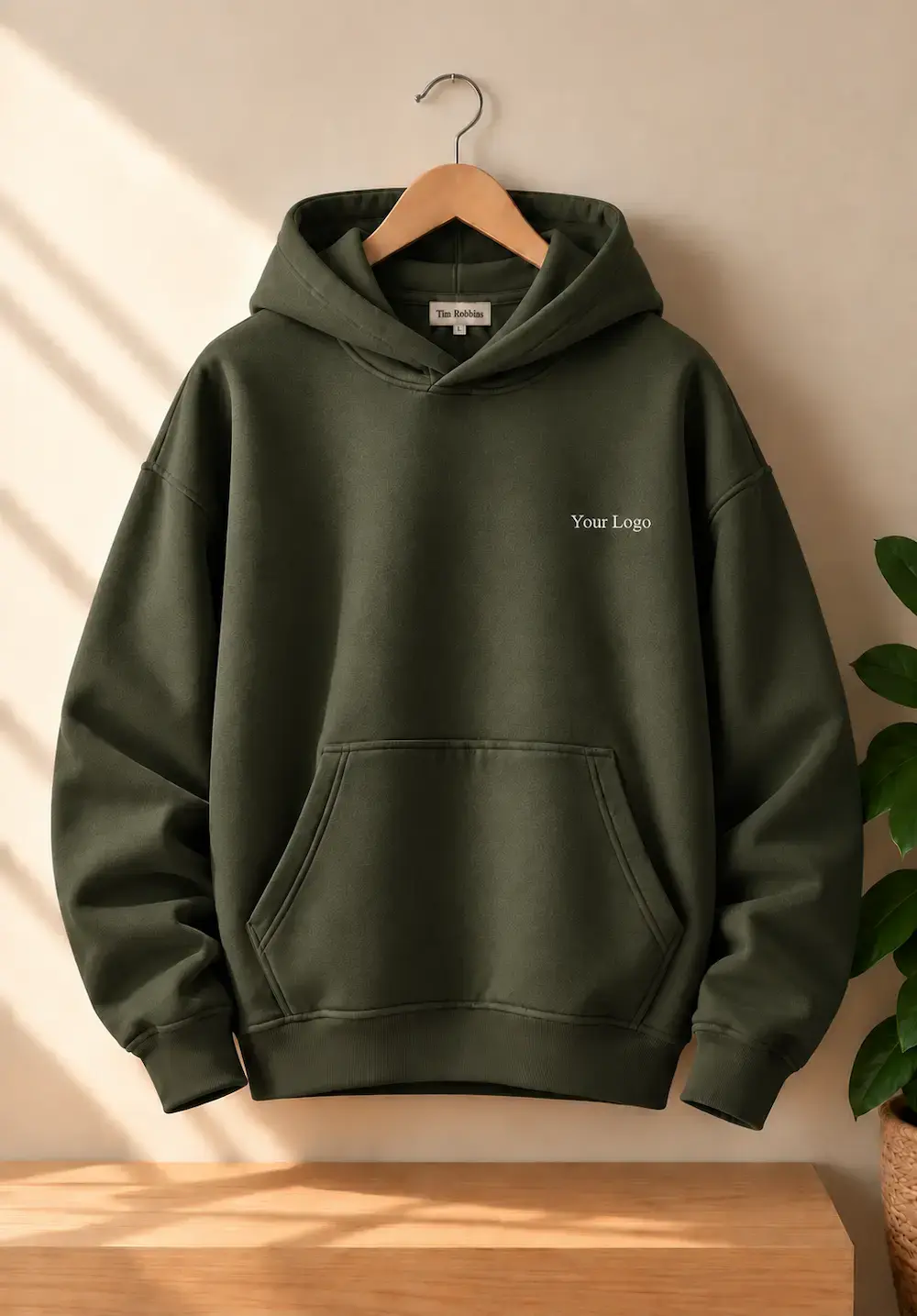 Premium olive green hoodie for men for everyday casual wear