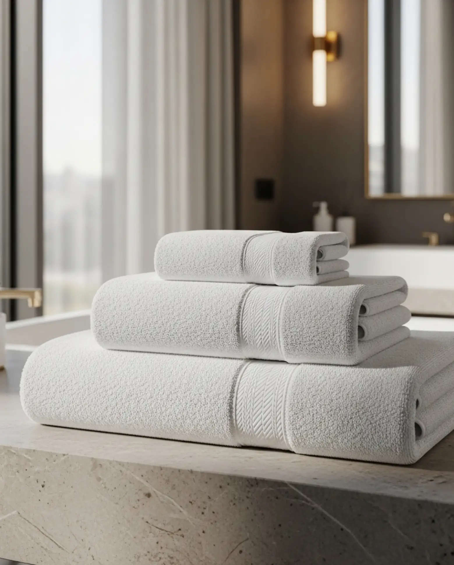 Premium personalized bath towels with custom logo and name for business and corporate gifts