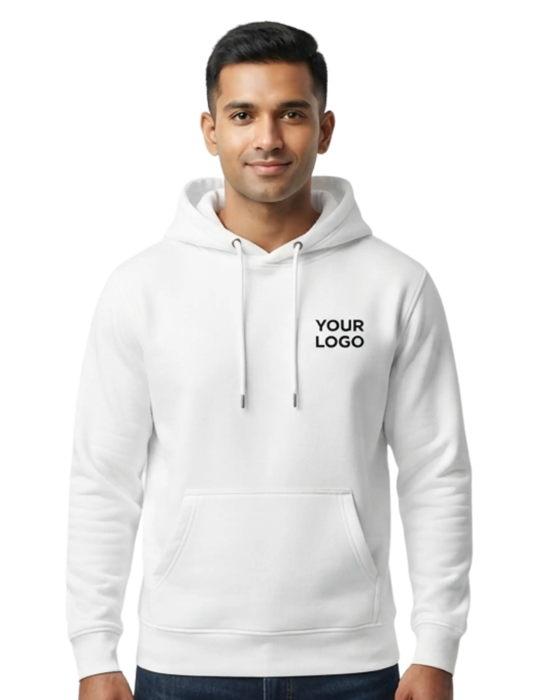 print my logo on a hoodie white