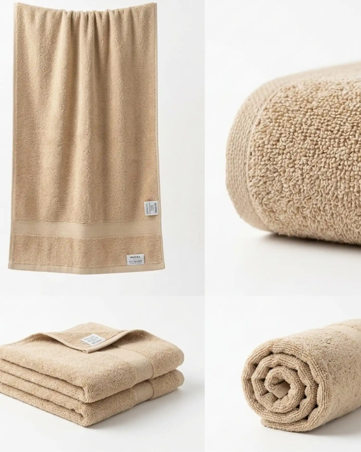 Pure cotton bath towel showing soft absorbent cotton terry texture, suitable for premium hotels, resorts and spas