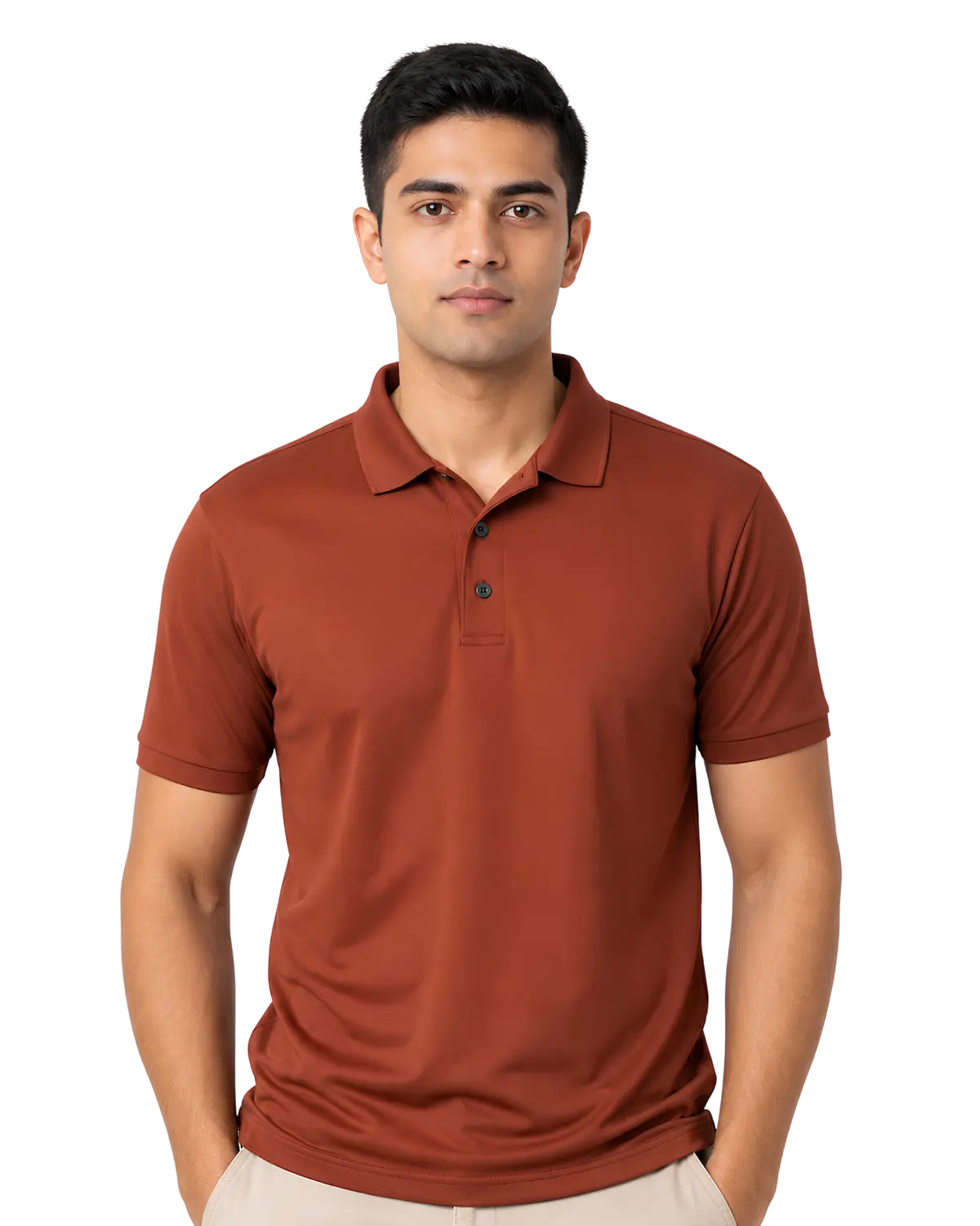 Red cotton polo t shirt for men for corporate apparel