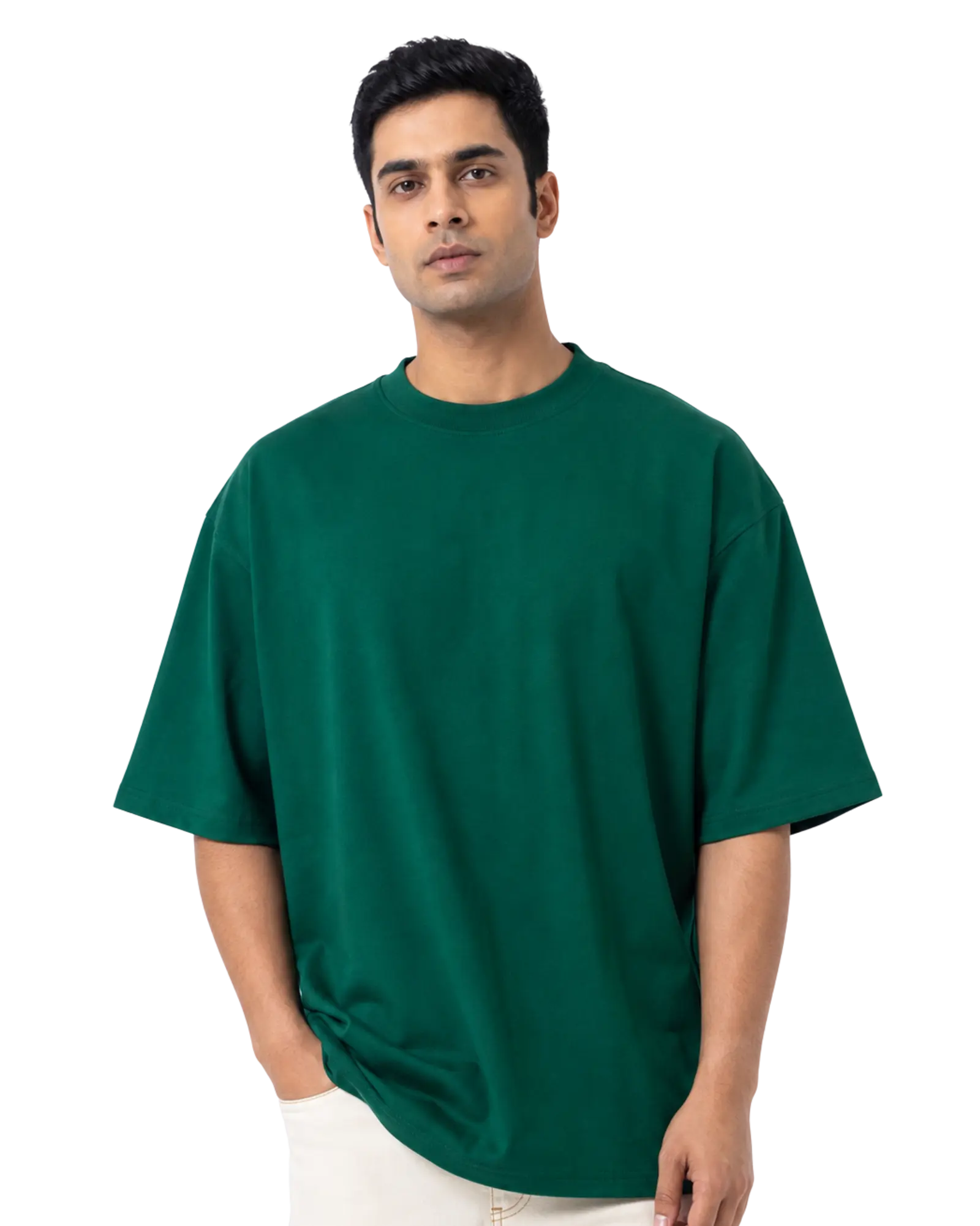 Teal plain oversized t shirt for men for custom business branding