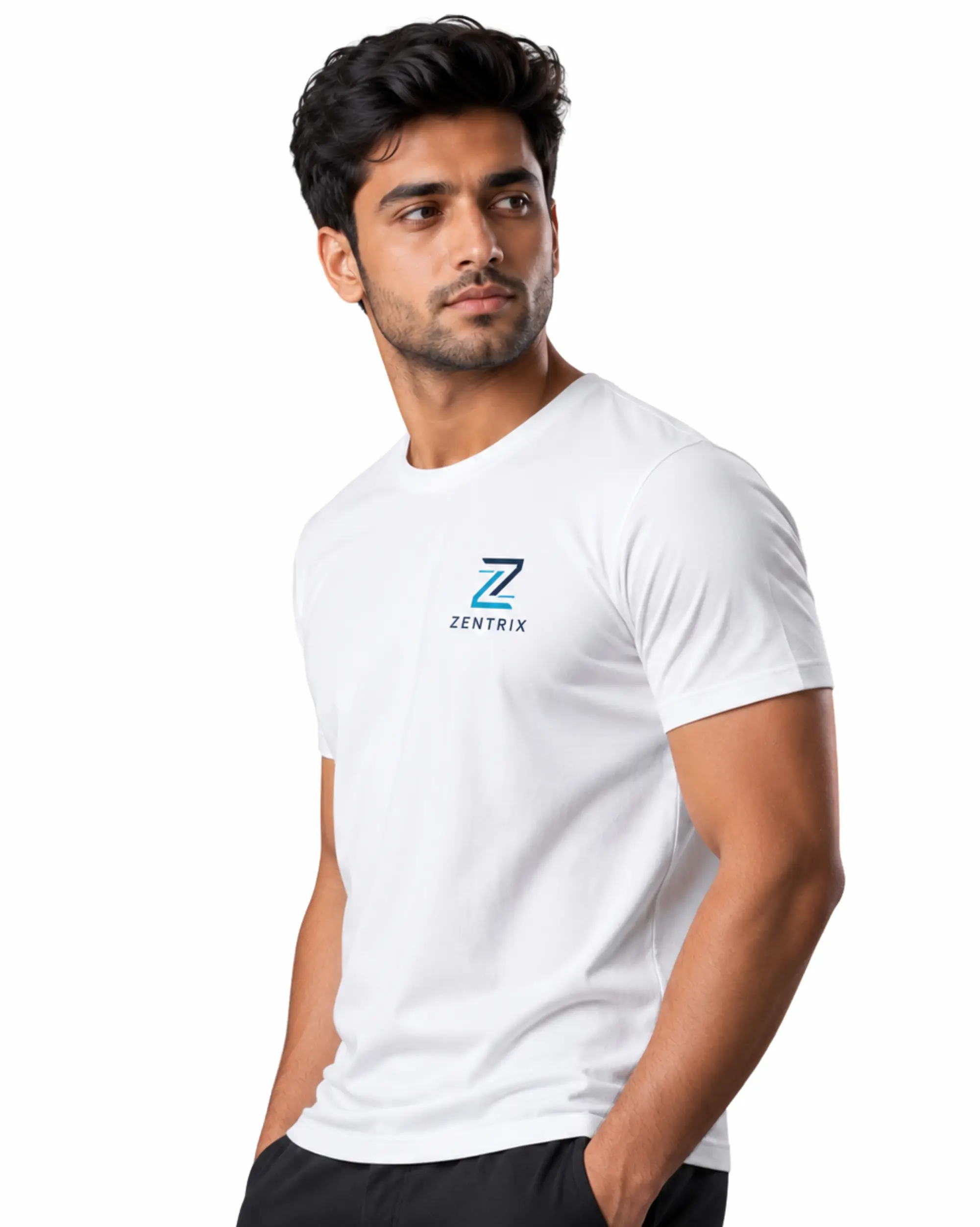 White Casual T Shirt for custom printing corporate events and promotional branding
