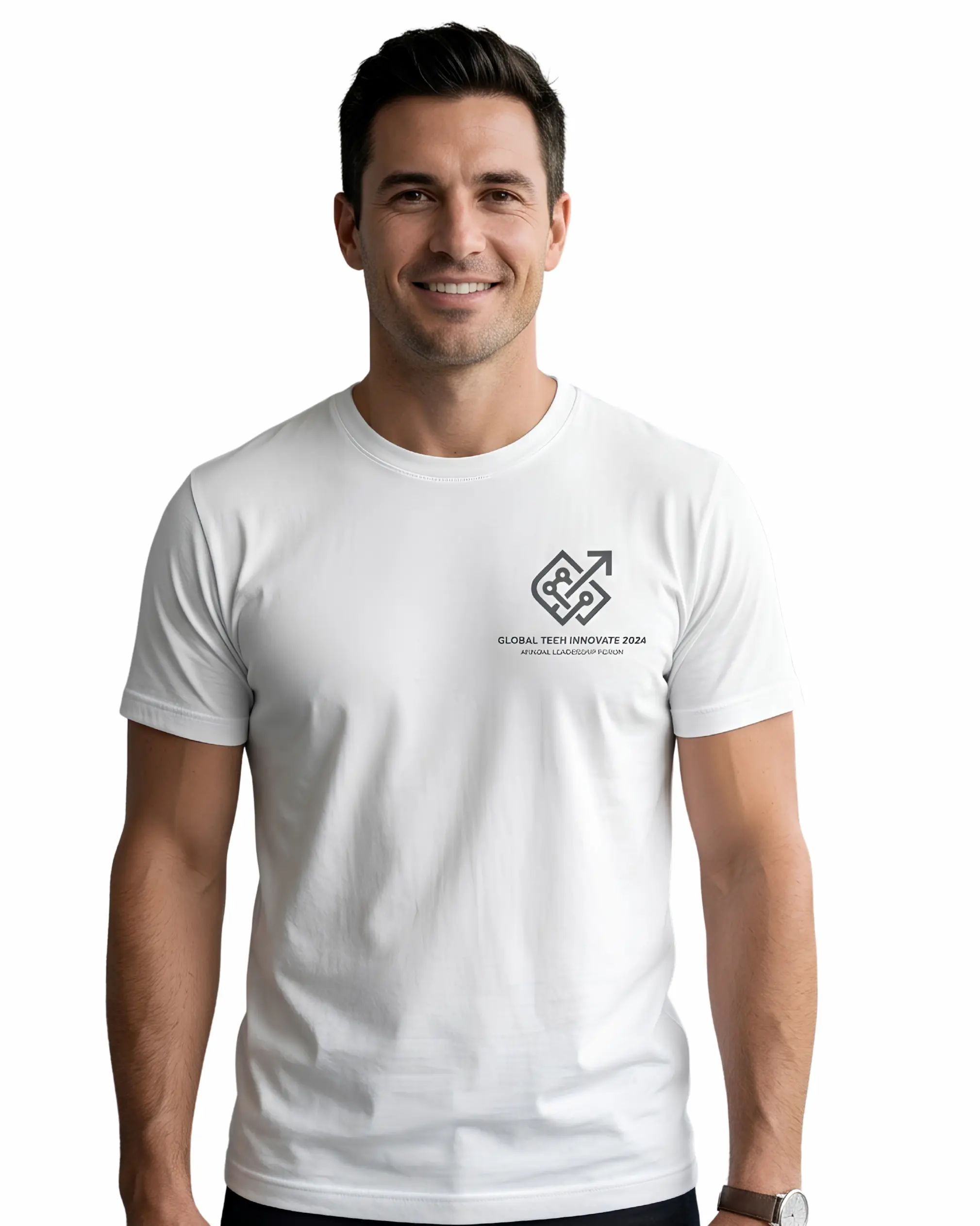 White Round Neck T Shirt for Men | Premium Cotton for Branding & Custom Printing